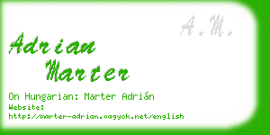 adrian marter business card